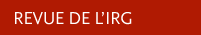 revue de l'IRG - les chroniques de la gouvernance